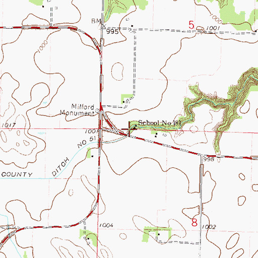 Topographic Map of School Number 181, MN