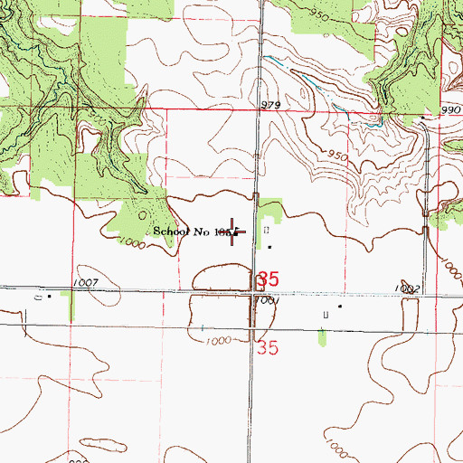 Topographic Map of School Number 185, MN