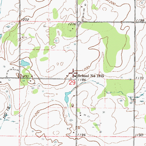 Topographic Map of School Number 1915, MN