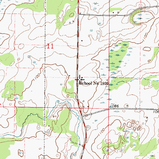 Topographic Map of School Number 1920, MN