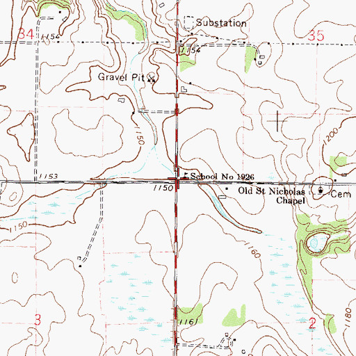 Topographic Map of School Number 1926, MN