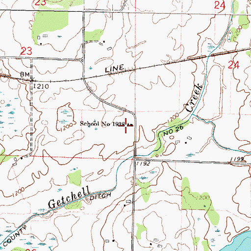 Topographic Map of School Number 1938, MN