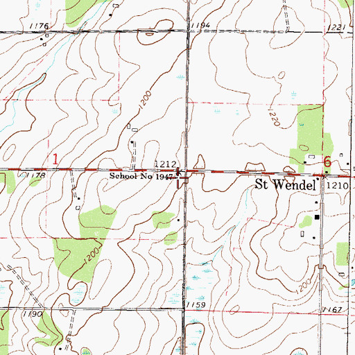 Topographic Map of School Number 1947, MN