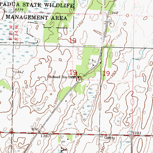 Topographic Map of School Number 1958, MN