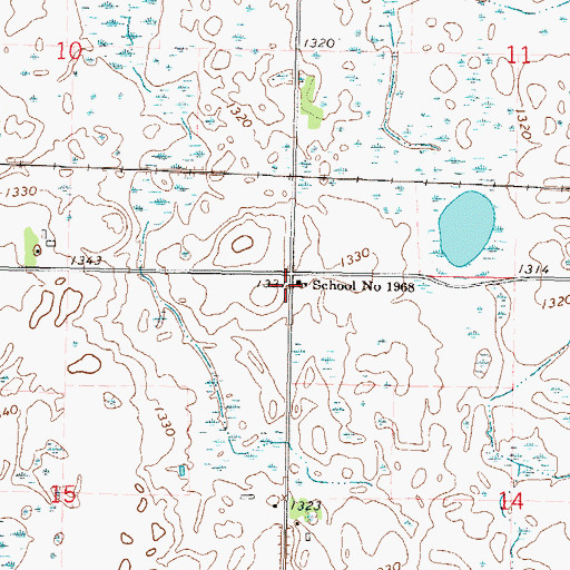 Topographic Map of School Number 1968, MN