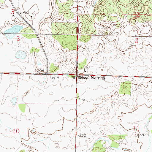 Topographic Map of School Number 1978, MN