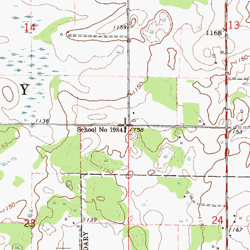 Topographic Map of School Number 1984, MN