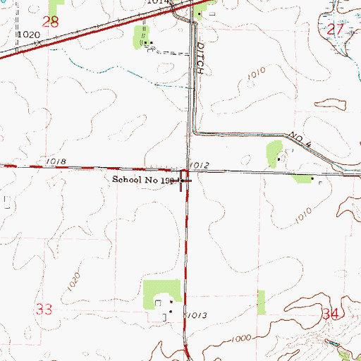 Topographic Map of School Number 199, MN