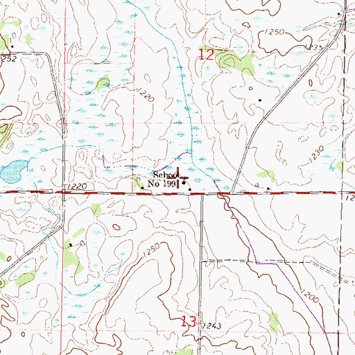 Topographic Map of School Number 1991, MN