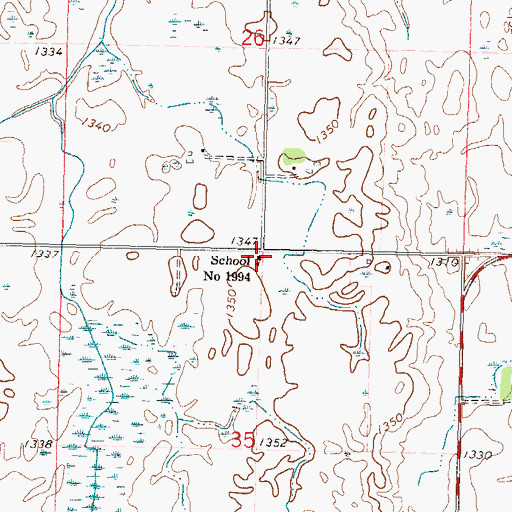 Topographic Map of School Number 1994, MN