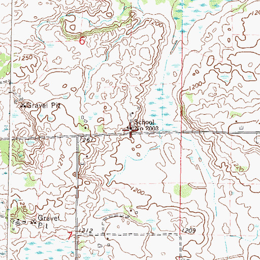 Topographic Map of School Number 2003, MN