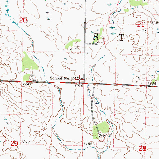Topographic Map of School Number 2017, MN