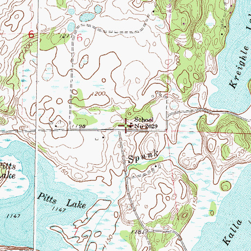 Topographic Map of School Number 2029, MN