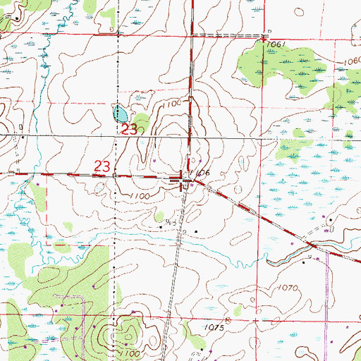 Topographic Map of School Number 2030, MN