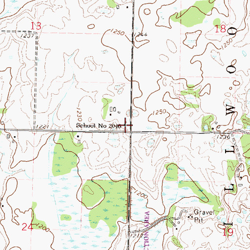 Topographic Map of School Number 2046, MN
