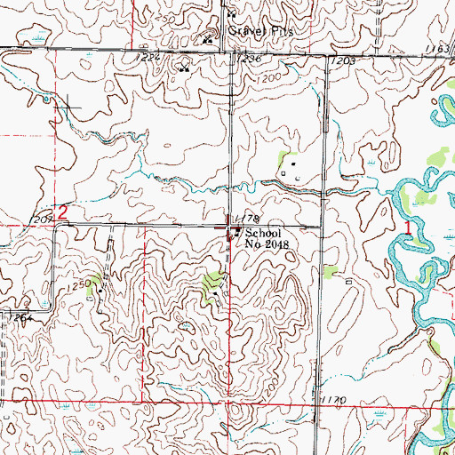 Topographic Map of School Number 2048, MN
