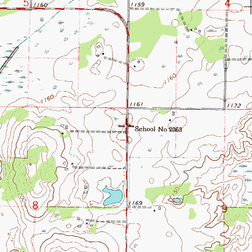 Topographic Map of School Number 2063, MN