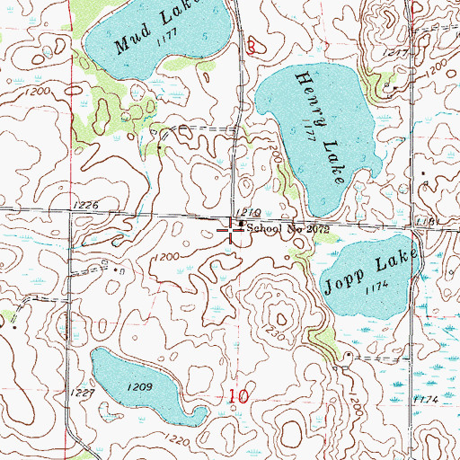 Topographic Map of School Number 2072, MN