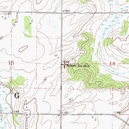 Topographic Map of School Number 2074, MN