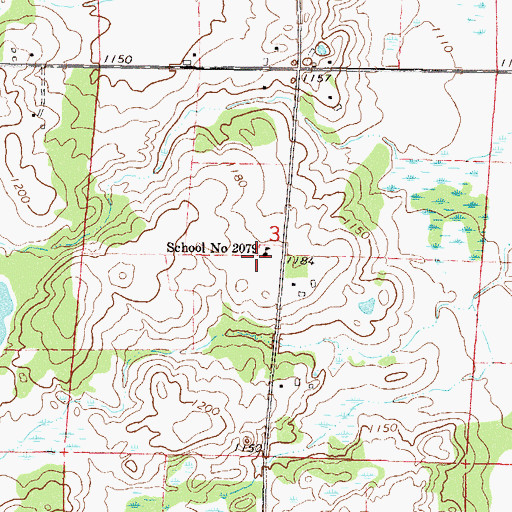 Topographic Map of School Number 2079, MN