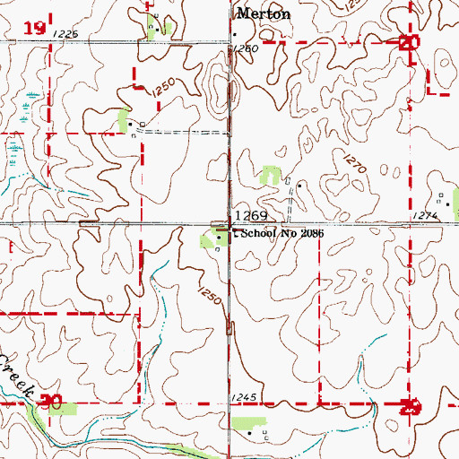 Topographic Map of School Number 2086, MN