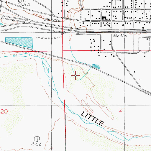 Topographic Map of Joseph City Wash, AZ