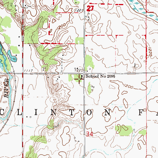 Topographic Map of School Number 2096, MN