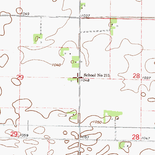 Topographic Map of School Number 211, MN