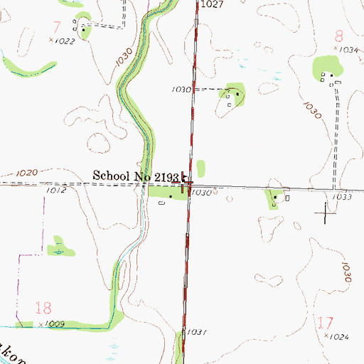 Topographic Map of School Number 2193, MN