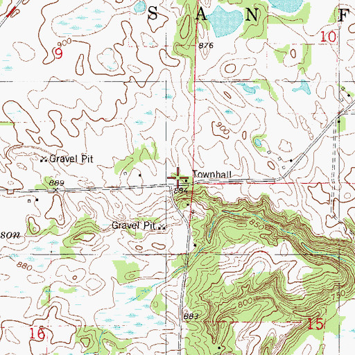 Topographic Map of School Number 22, MN
