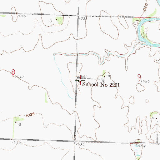 Topographic Map of School Number 2201, MN