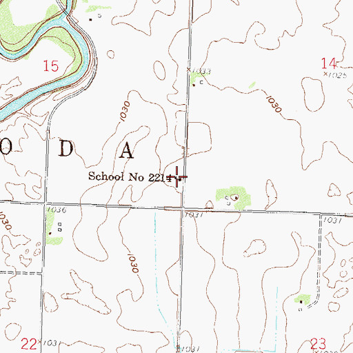 Topographic Map of School Number 2214, MN
