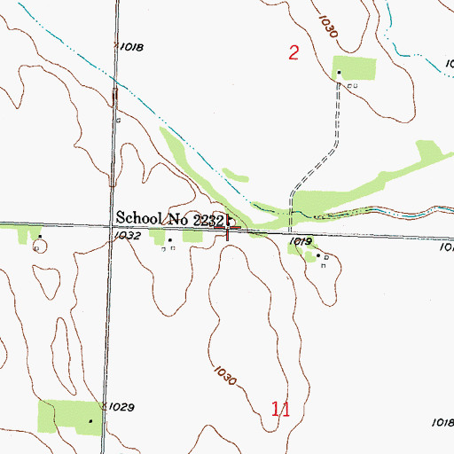 Topographic Map of School Number 2232, MN