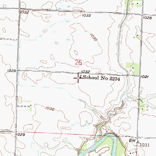 Topographic Map of School Number 2234, MN
