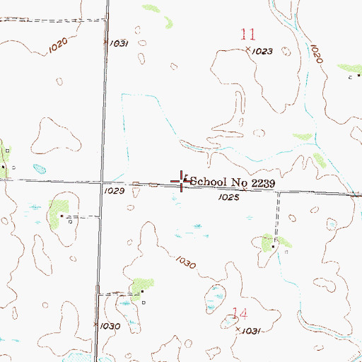 Topographic Map of School Number 2239, MN