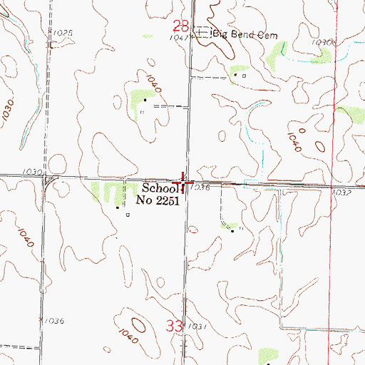 Topographic Map of School Number 2251, MN