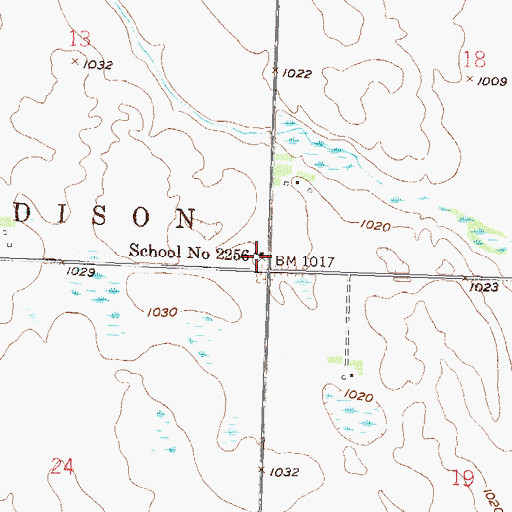 Topographic Map of School Number 2256, MN