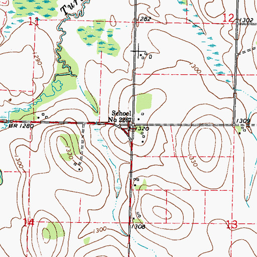 Topographic Map of School Number 2267, MN