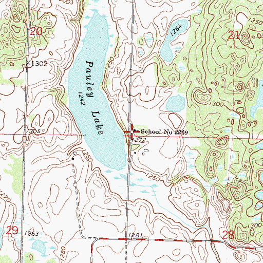 Topographic Map of School Number 2269, MN