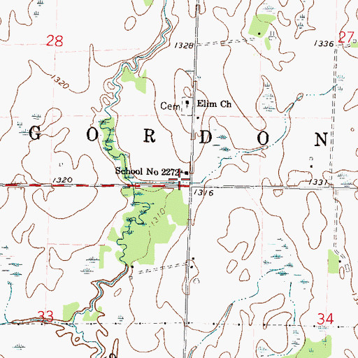 Topographic Map of School Number 2272, MN