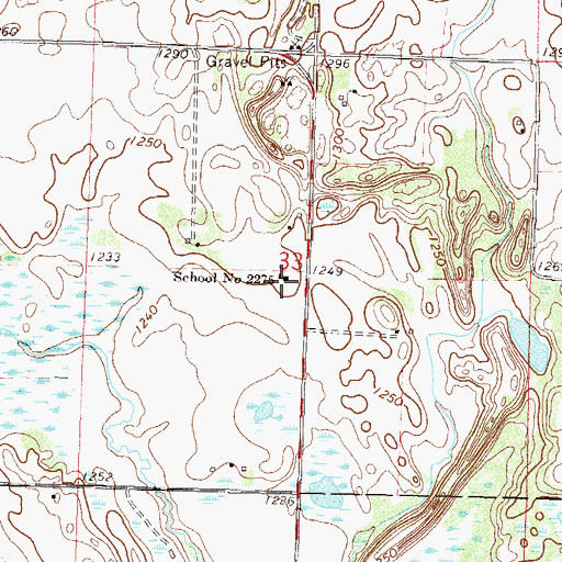 Topographic Map of School Number 2275, MN