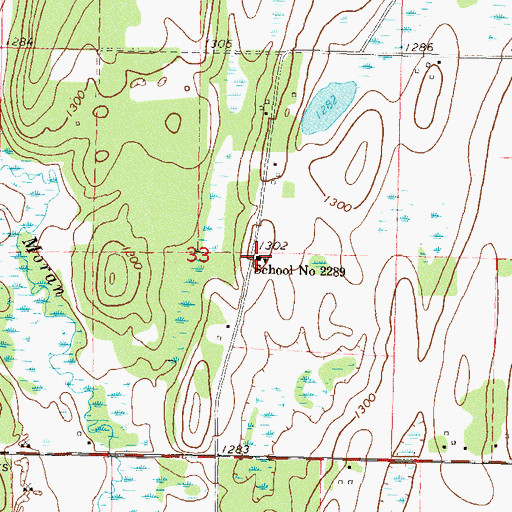 Topographic Map of School Number 2289, MN