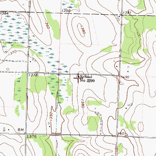 Topographic Map of School Number 2299, MN