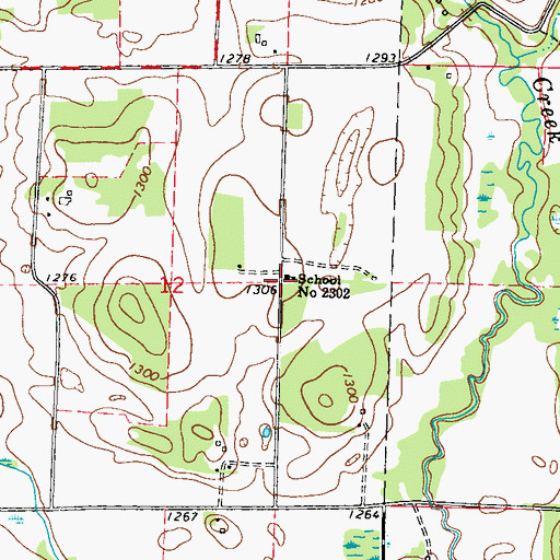 Topographic Map of School Number 2302, MN