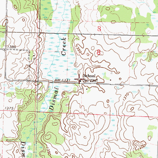 Topographic Map of School Number 2347, MN