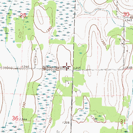 Topographic Map of School Number 2365, MN