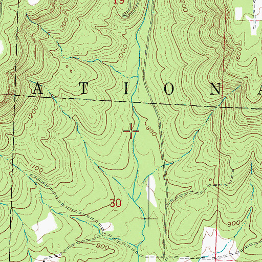 Topographic Map of Linville Gas Field, AR
