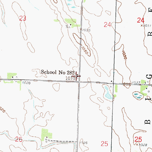 Topographic Map of School Number 282, MN