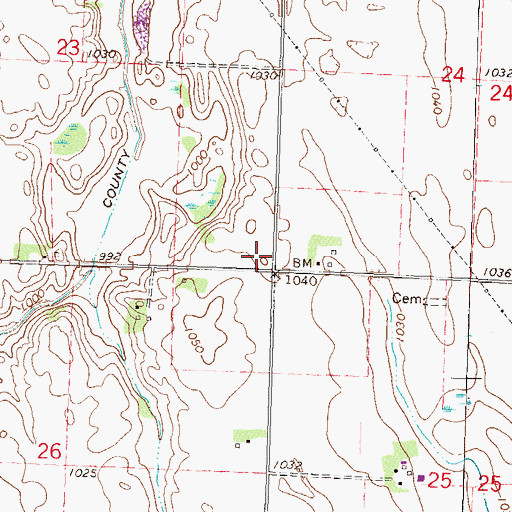 Topographic Map of School Number 285, MN