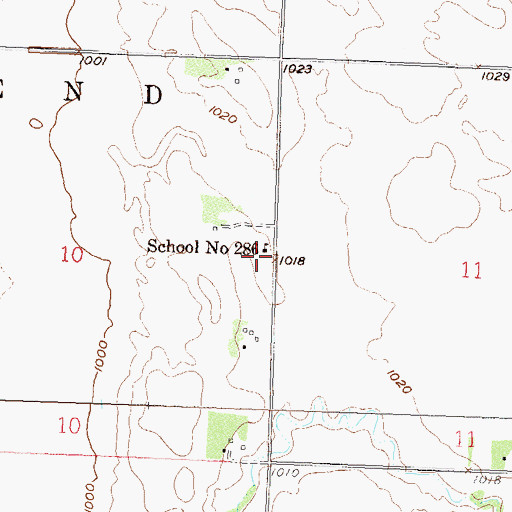 Topographic Map of School Number 286, MN